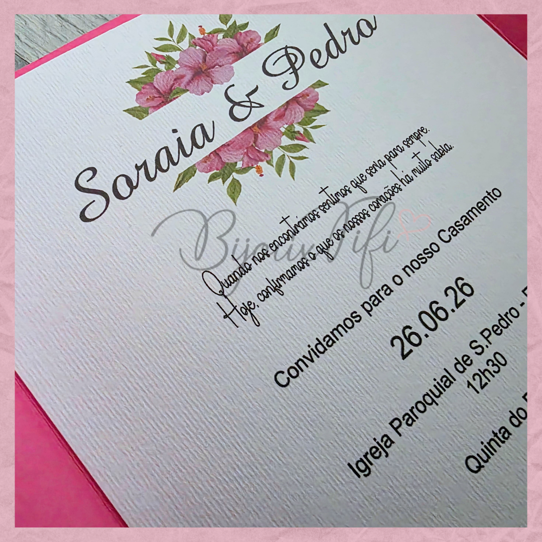 Convite Wedding Capa "Hibiscus"