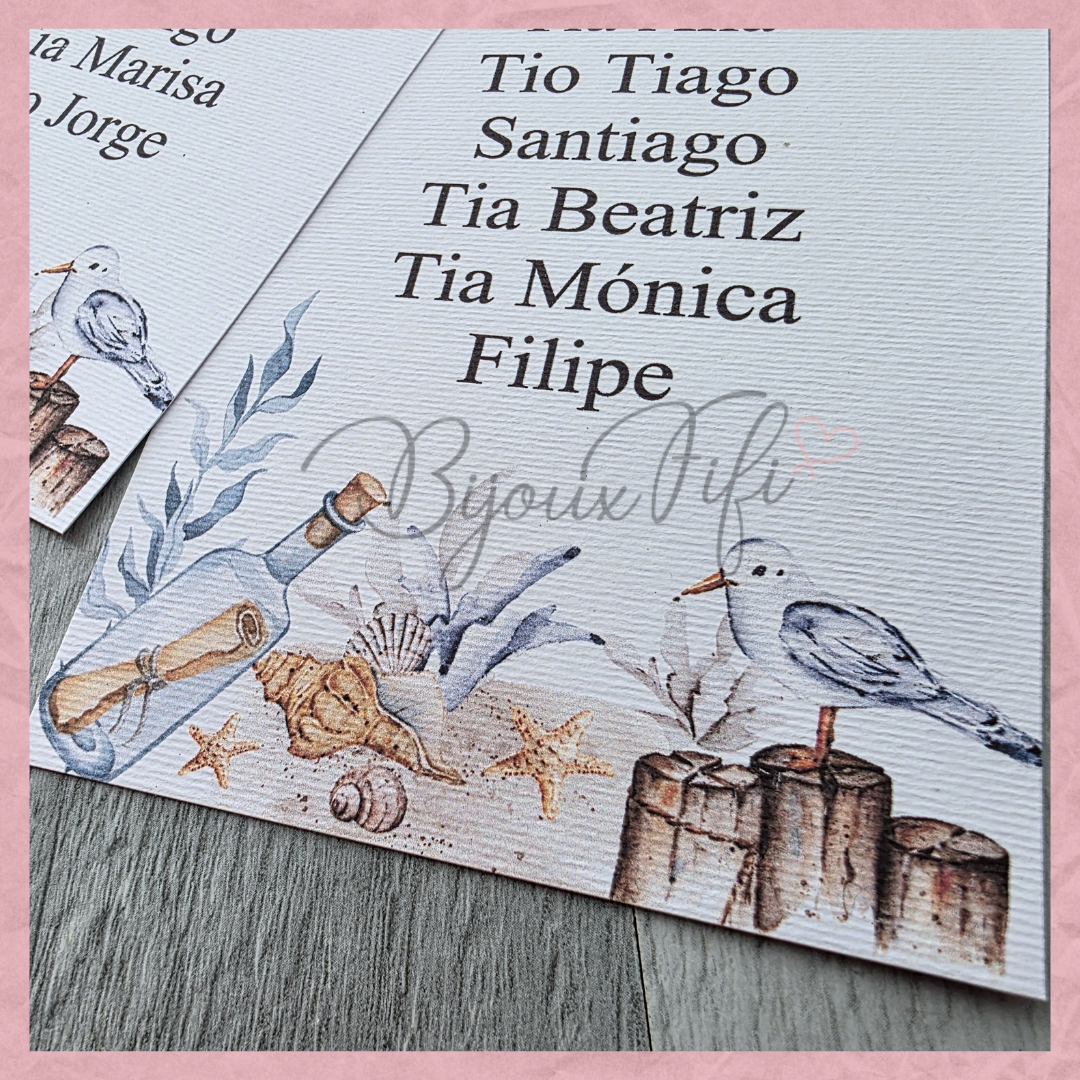 Cartões Seating Plan "Cruise Ticket"