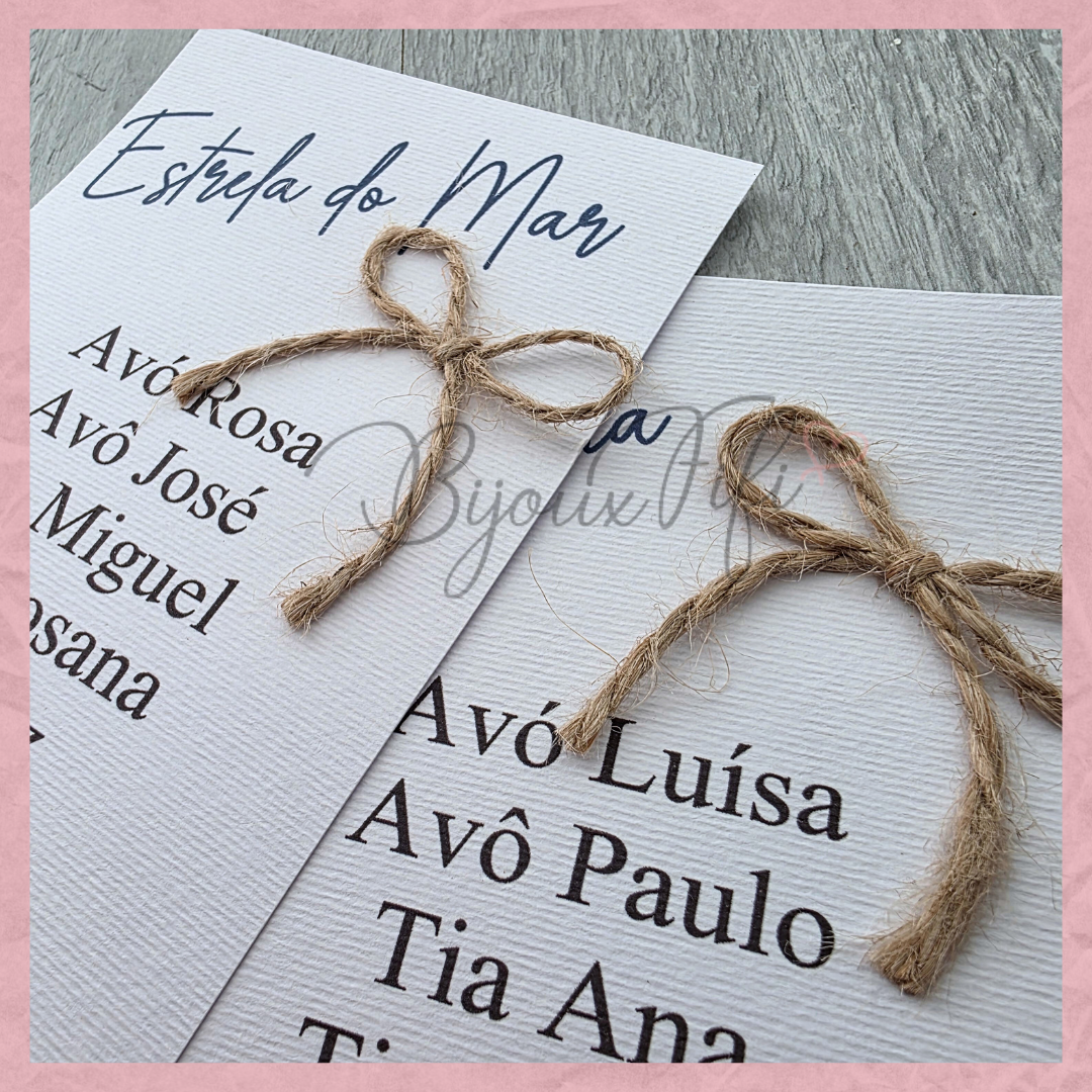 Cartões Seating Plan "Cruise Ticket"