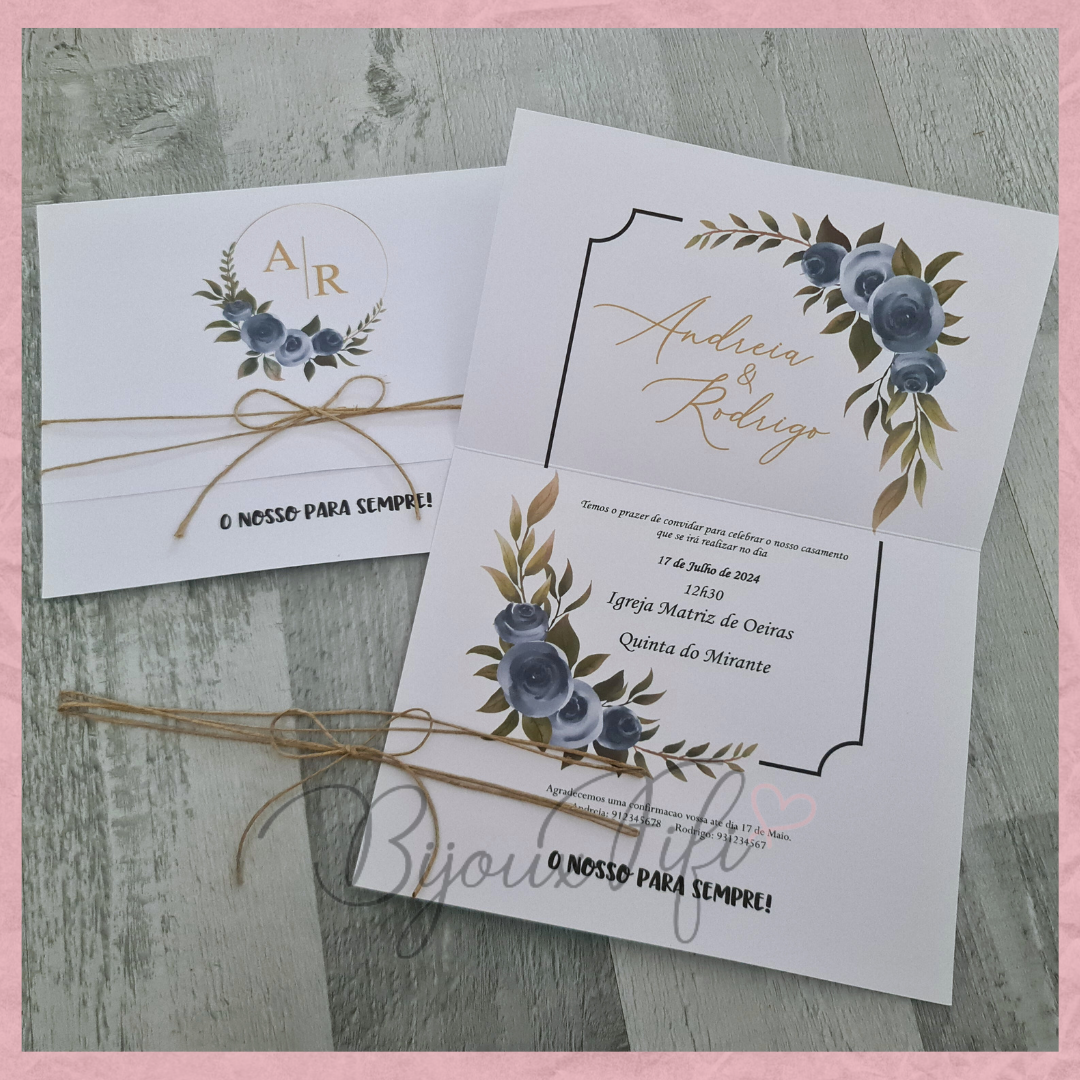 Convite Wedding "Oxford Blue" MB082