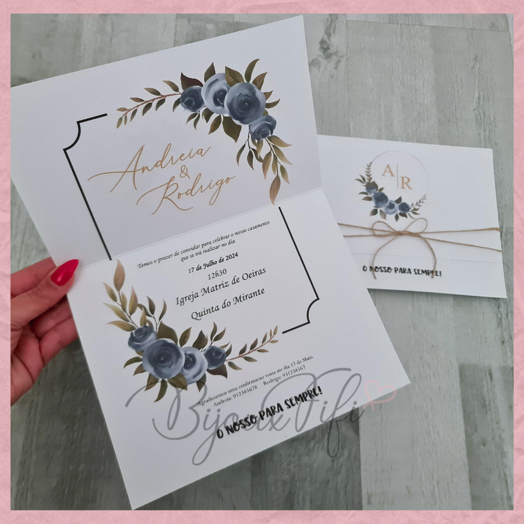 Convite Wedding "Oxford Blue" MB082