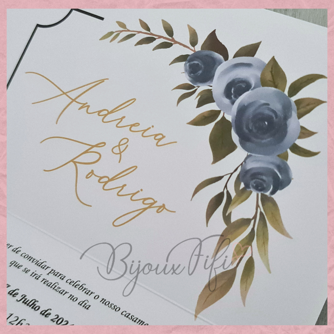 Convite Wedding "Oxford Blue" MB082