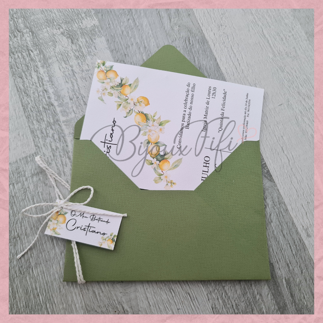Convite Envelope "Lemon"