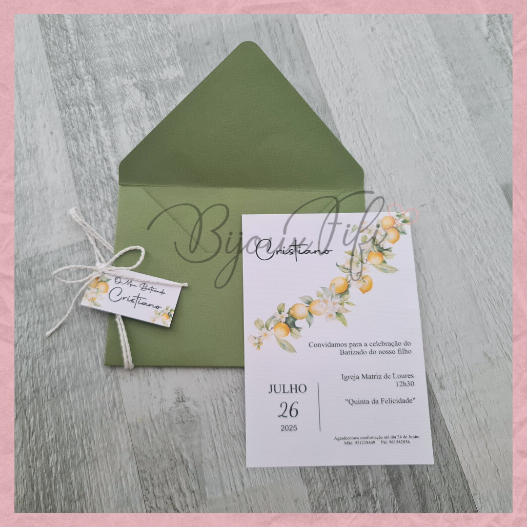 Convite Envelope "Lemon"
