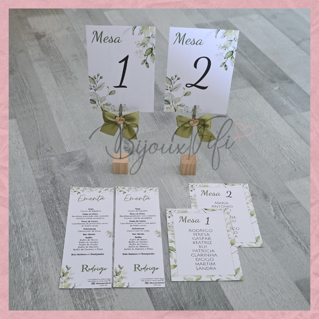 Marcador de Mesa com base "Greenery"