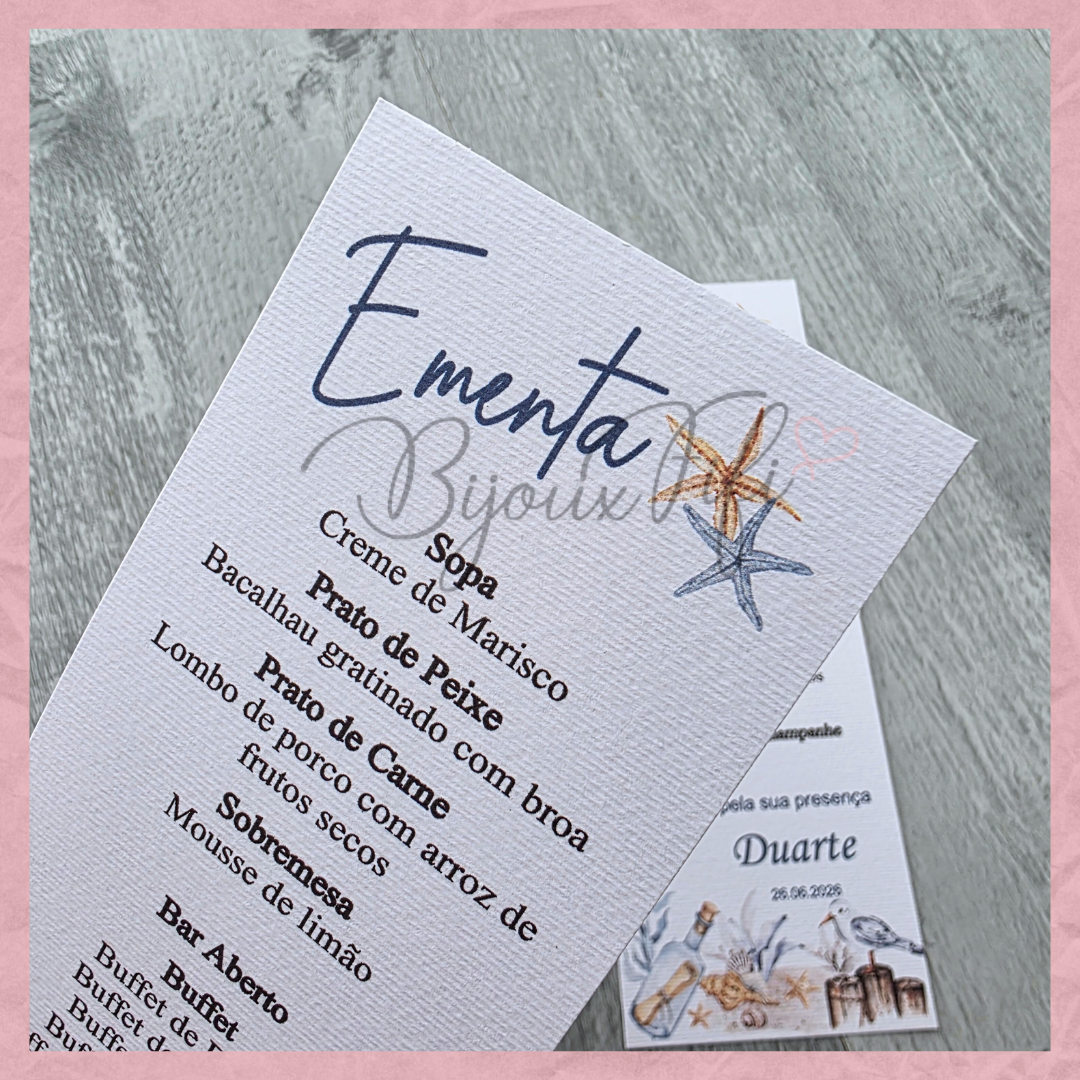 Ementa "Cruise Ticket"