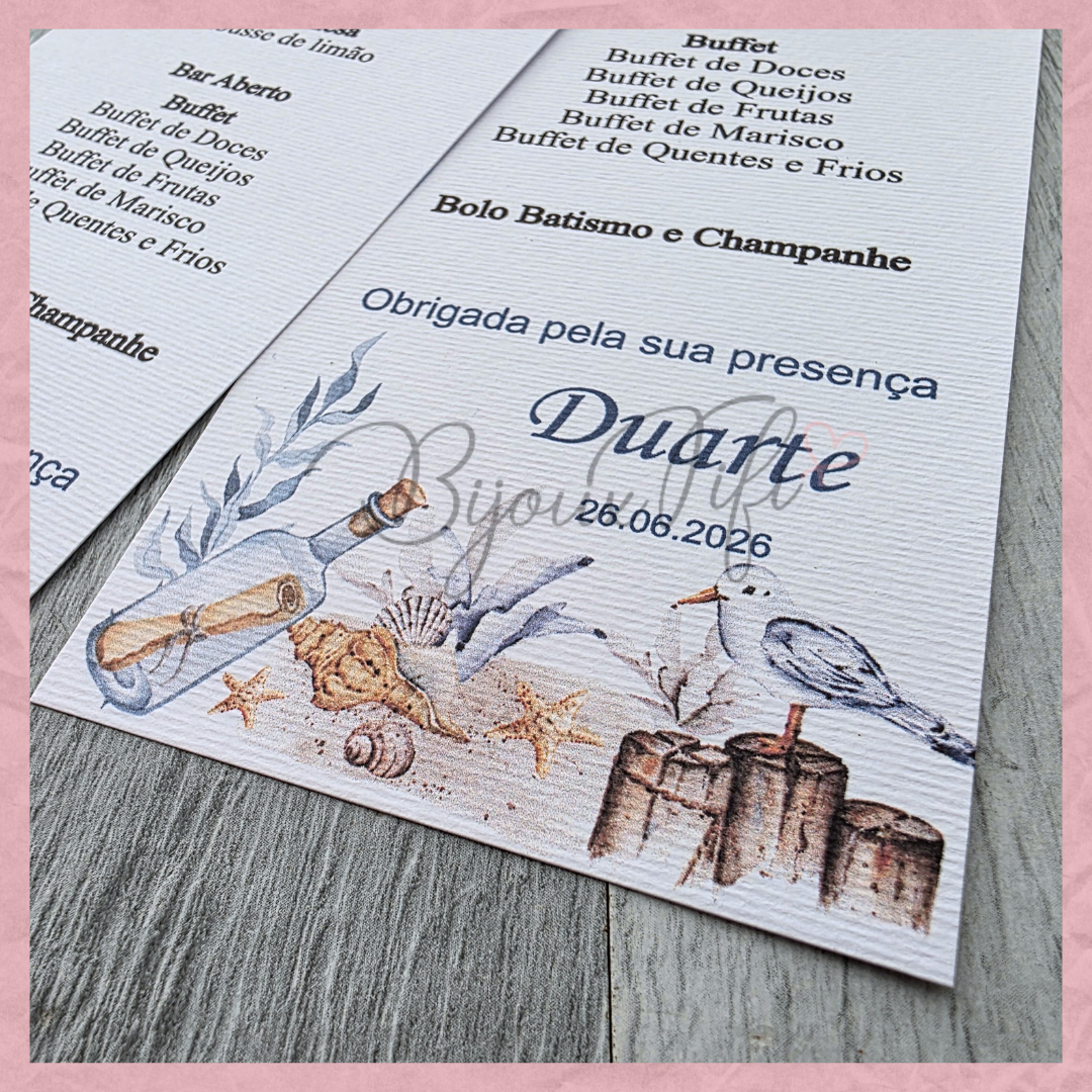 Ementa "Cruise Ticket"