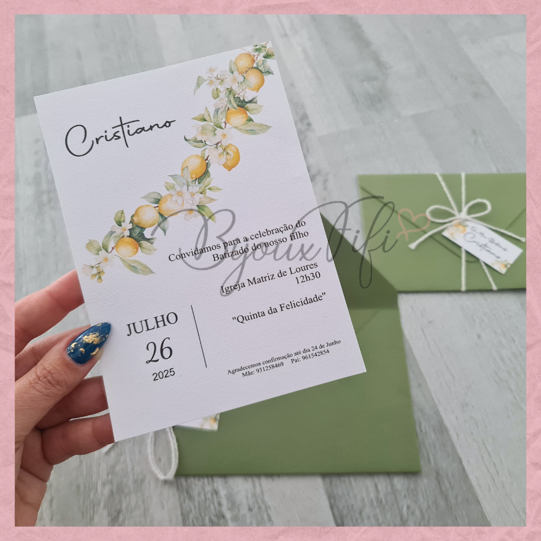 Convite Envelope "Lemon"