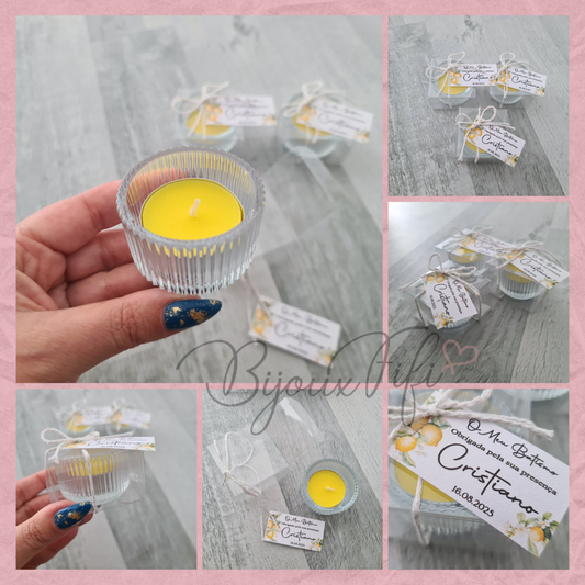 Suporte com vela em caixa "Lemon" MB063