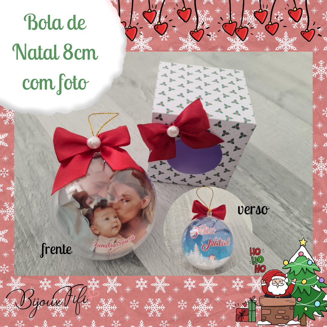 Bola de Natal com Foto