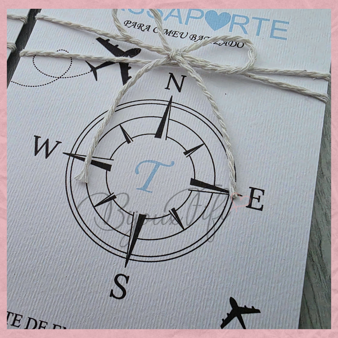 Convite Passaporte "Fly in the sky"