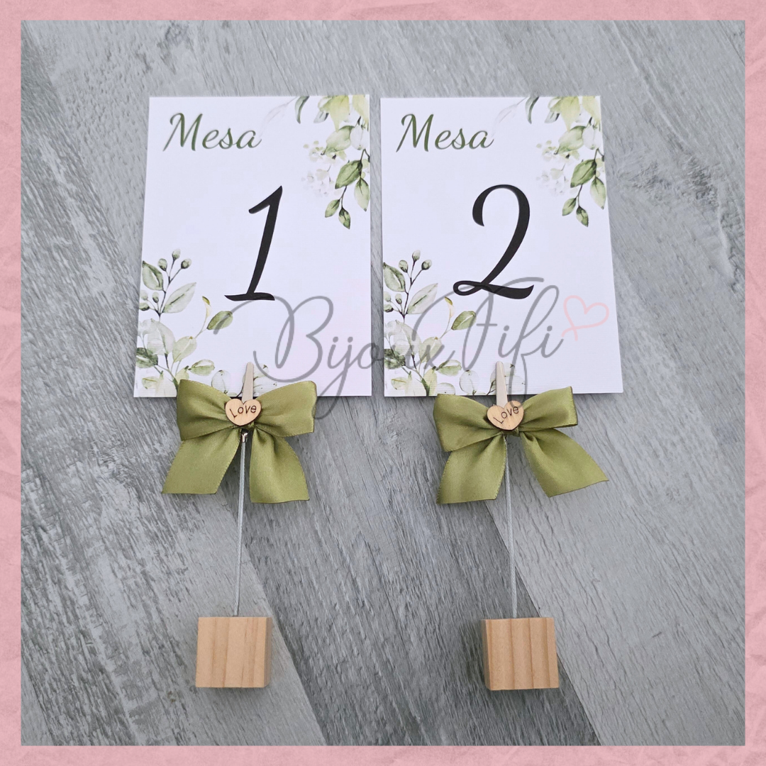 Marcador de Mesa com base "Greenery"