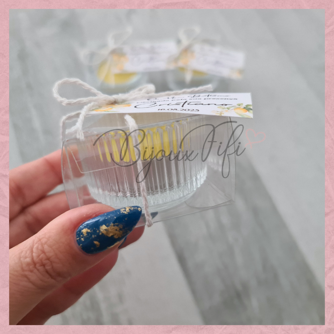Suporte com vela em caixa "Lemon" MB063