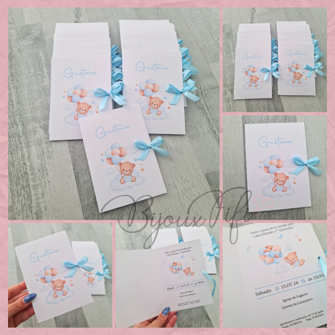 Convite Livro "Cute Bear" B