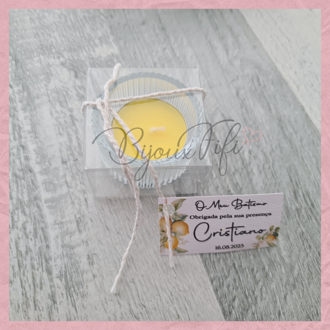 Suporte com vela em caixa "Lemon" MB063