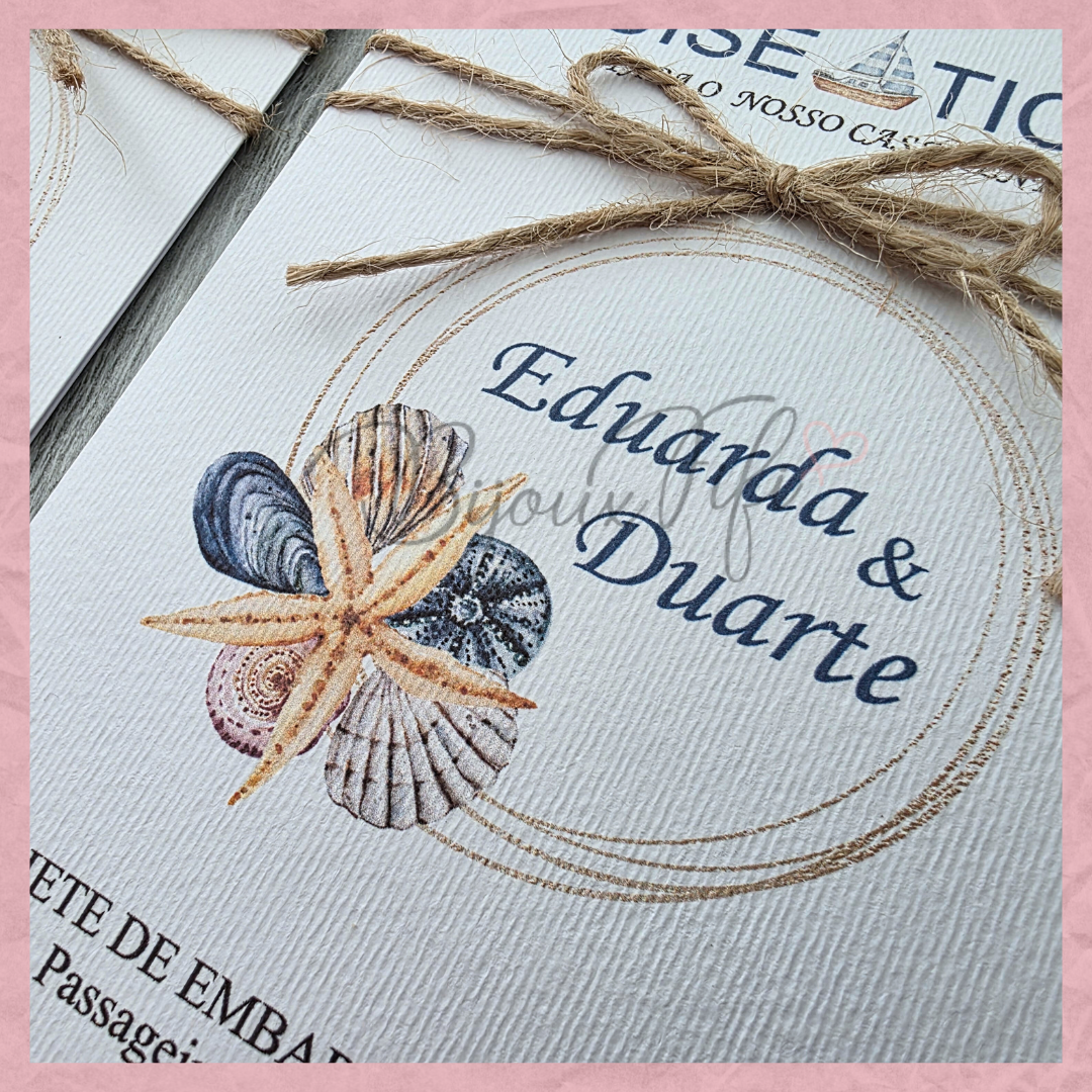 Convite Wedding "Cruise Ticket"