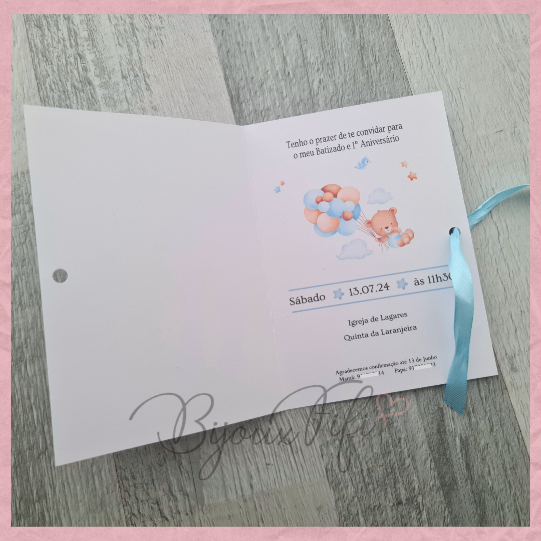 Convite Livro "Cute Bear" B