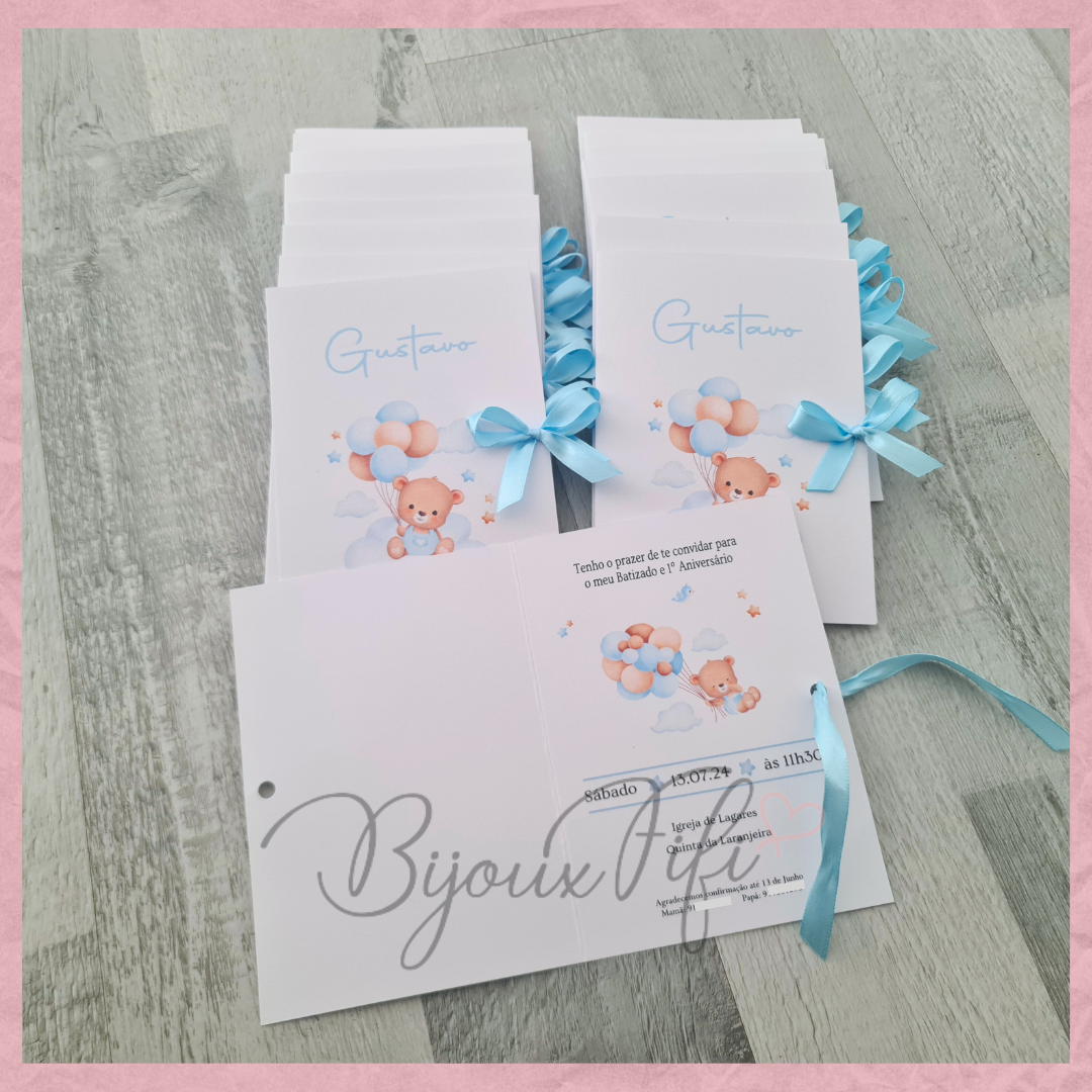 Convite Livro "Cute Bear" B