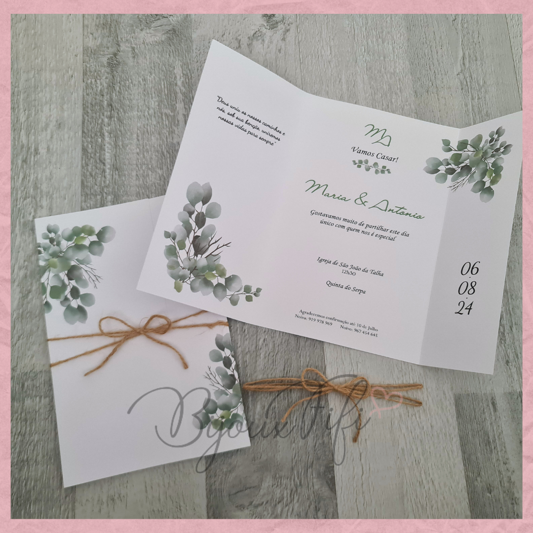 Convite Wedding "Eucalyptus" MB056