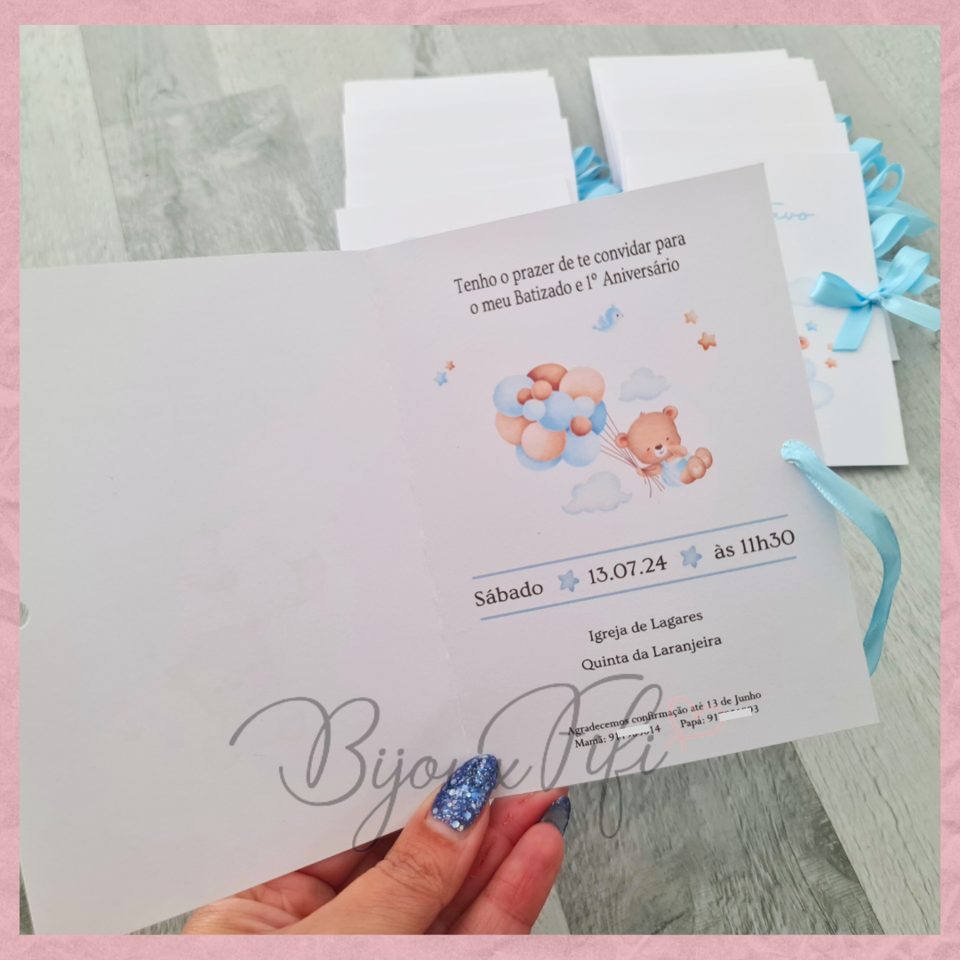 Convite Livro "Cute Bear" B