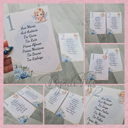 Cartões Seating Plan "Cute Angel"