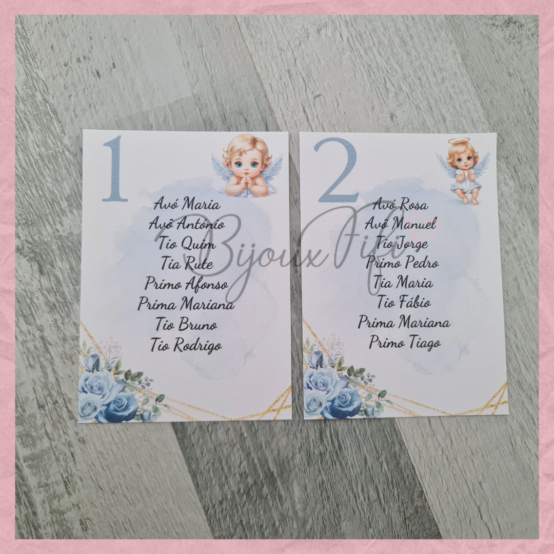 Cartões Seating Plan "Cute Angel"