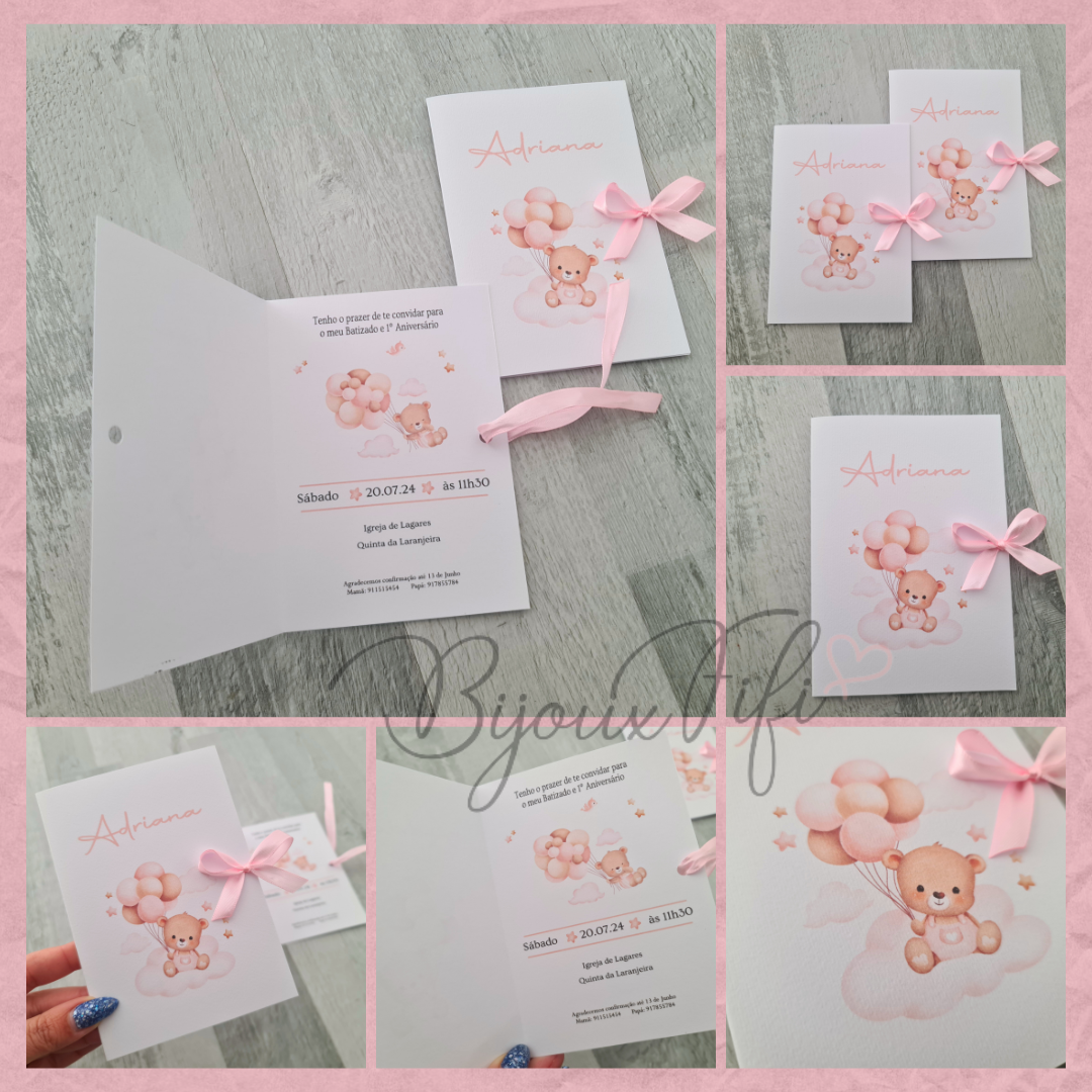 Convite Livro "Cute Bear" B