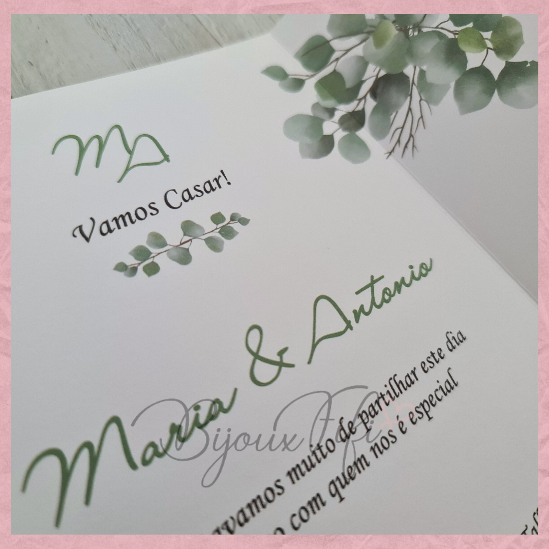 Convite Wedding "Eucalyptus" MB056