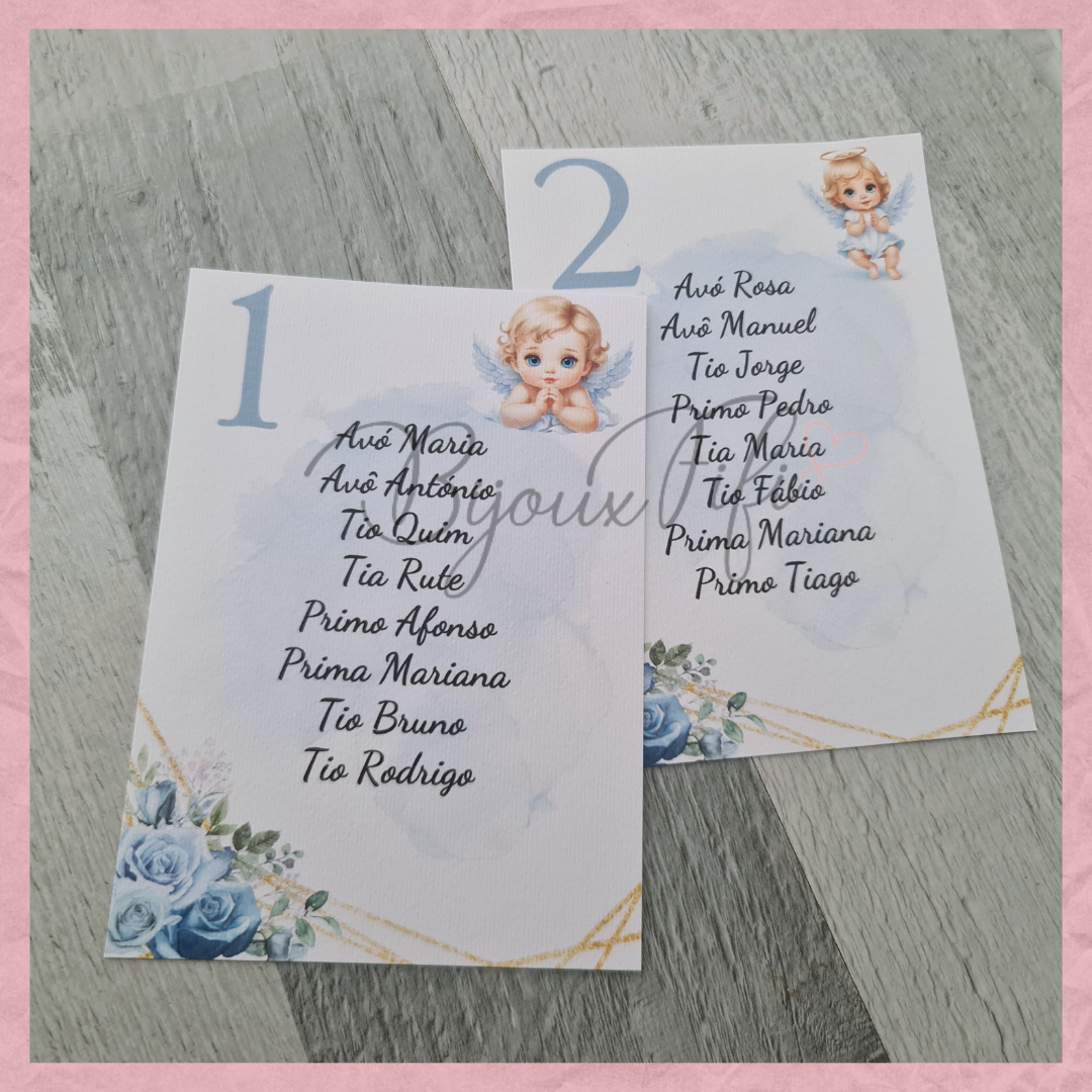 Cartões Seating Plan "Cute Angel"