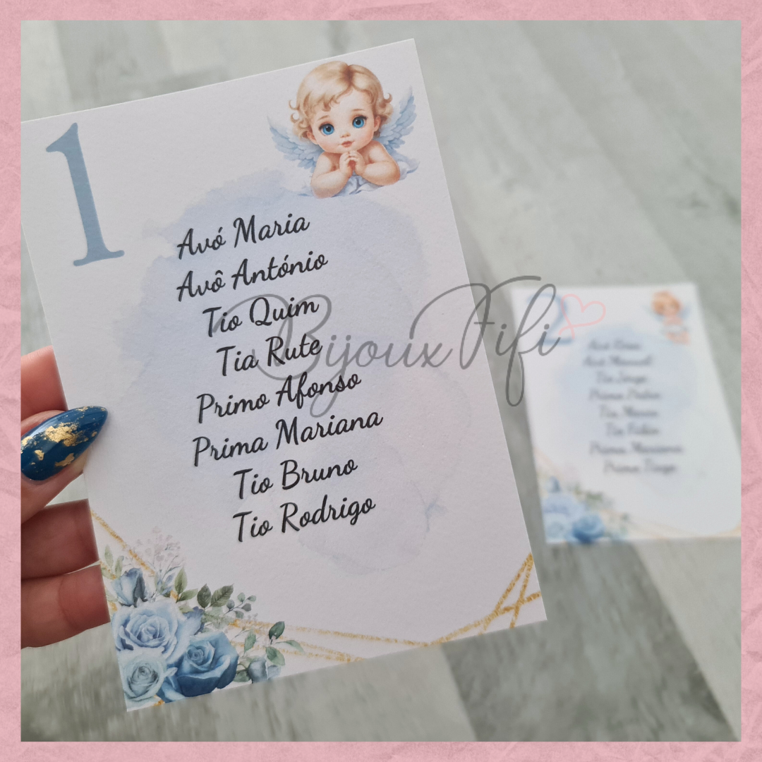 Cartões Seating Plan "Cute Angel"