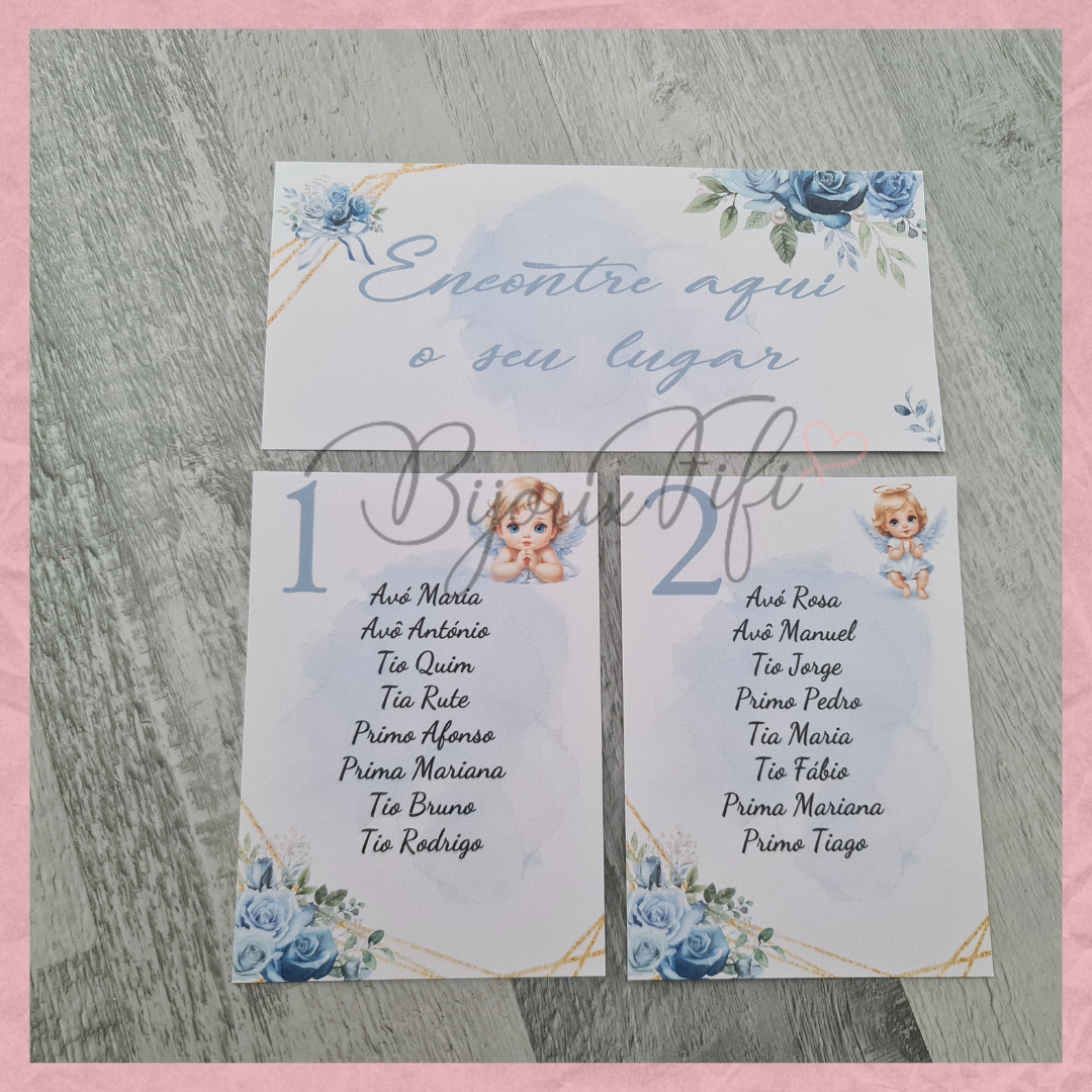 Cartões Seating Plan "Cute Angel"
