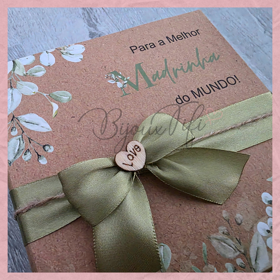 Caixa Oferta Madrinha/Avó/Mãe "Greenery"