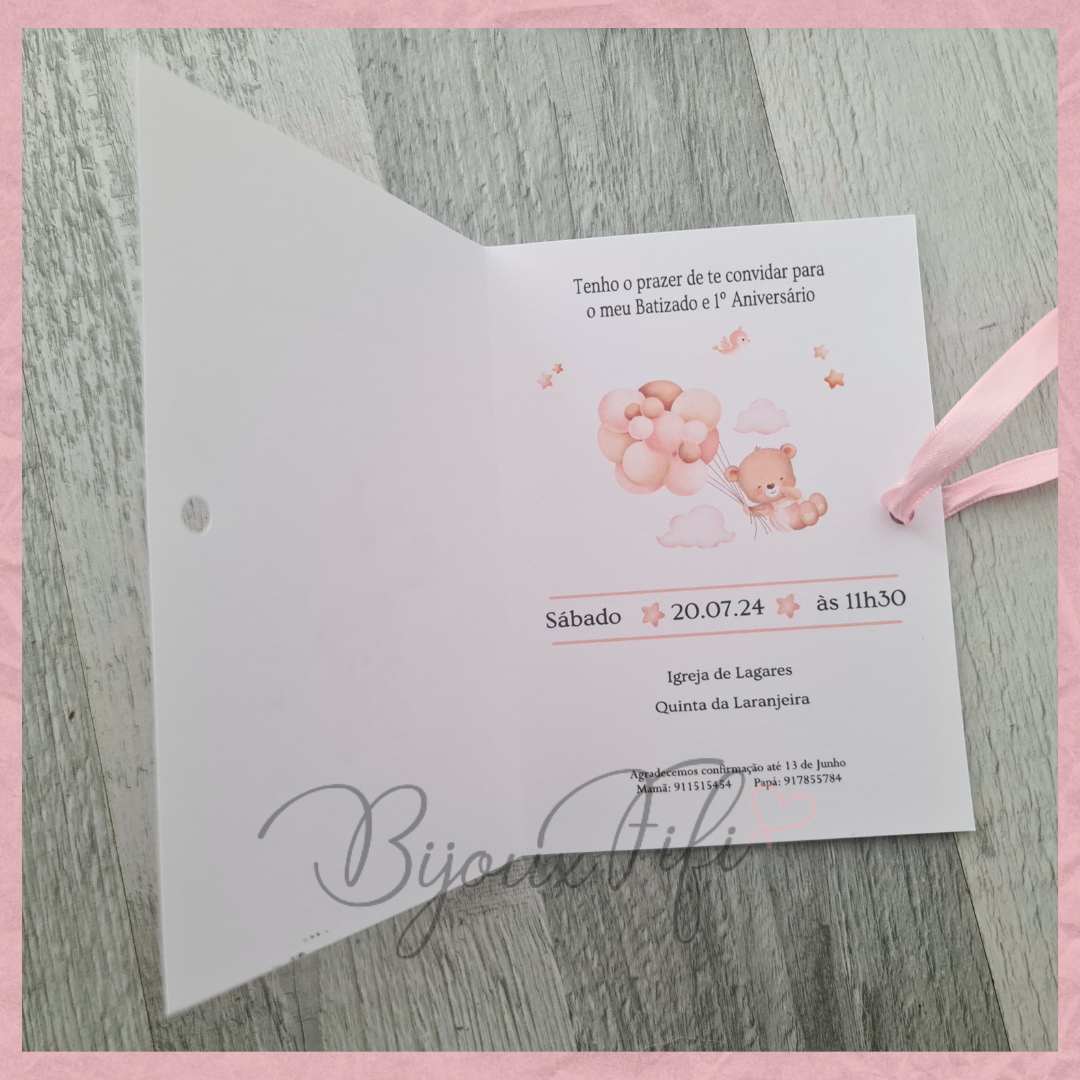 Convite Livro "Cute Bear" B