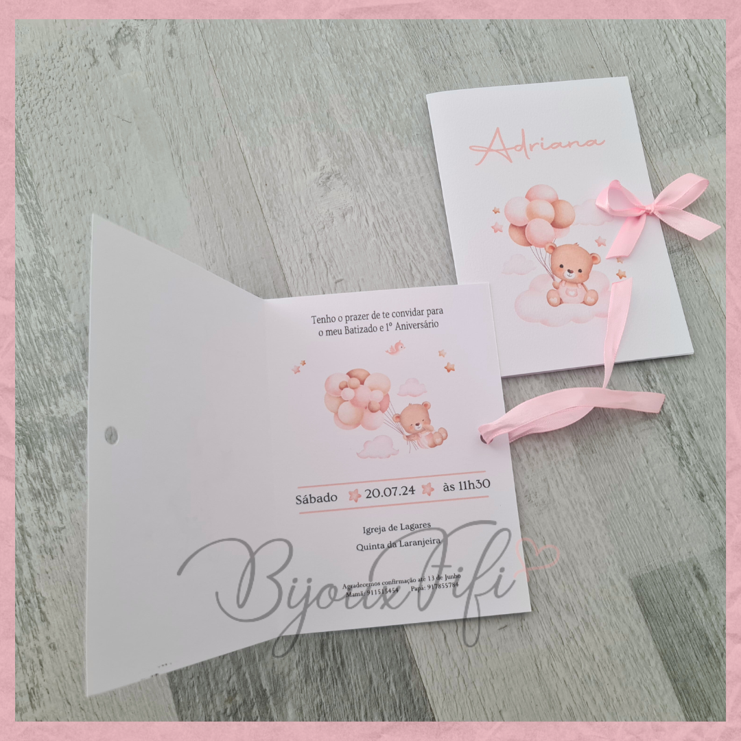 Convite Livro "Cute Bear" B