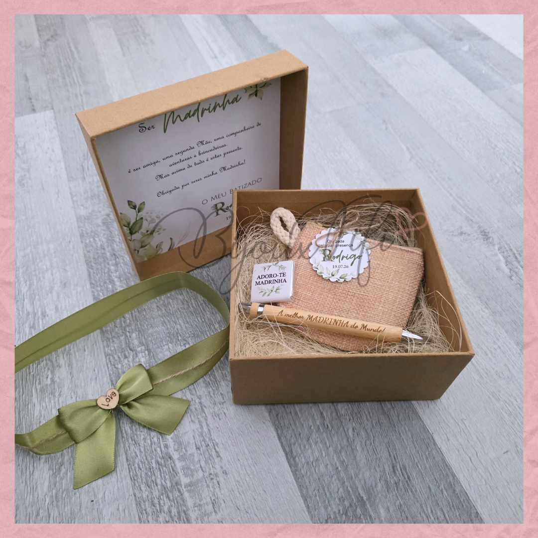 Caixa Oferta Madrinha/Avó/Mãe "Greenery"