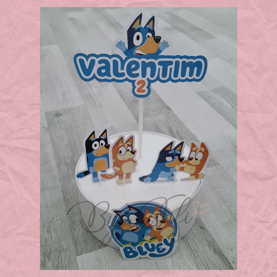 Topo de Bolo "Bluey"