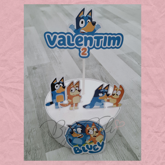 Topo de Bolo "Bluey"