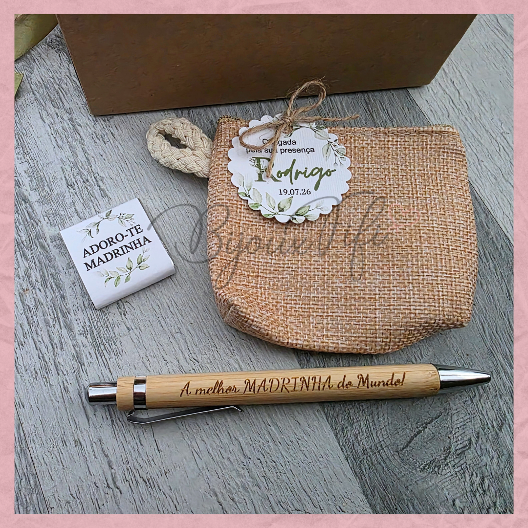 Caixa Oferta Madrinha/Avó/Mãe "Greenery"