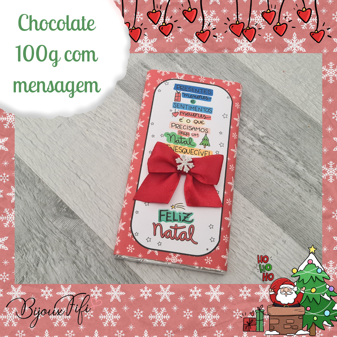 Chocolate 100g com mensagem