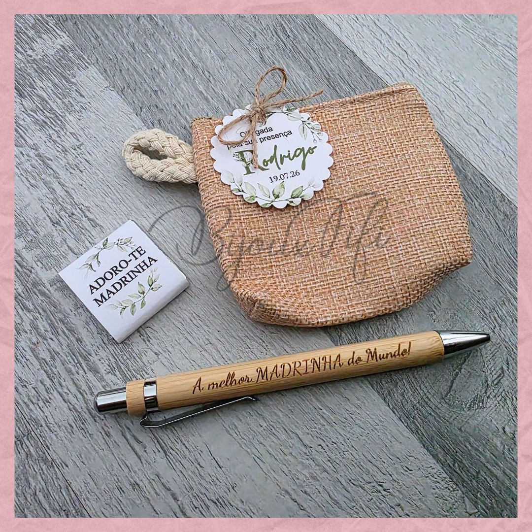 Caixa Oferta Madrinha/Avó/Mãe "Greenery"