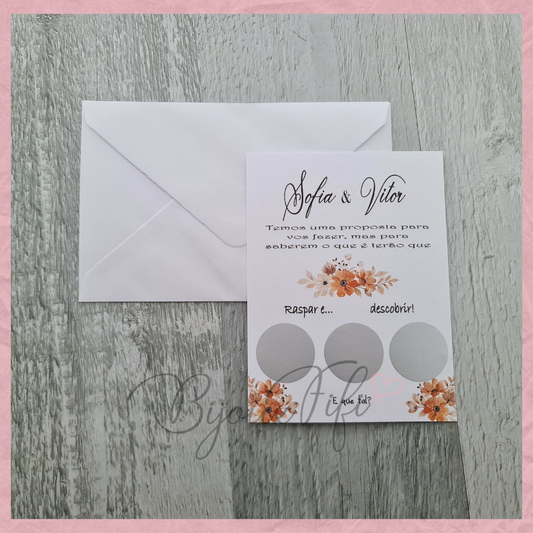 Convite Raspadinha "Floral Nude" MB045
