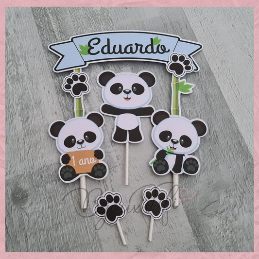 Topo de Bolo "Panda"