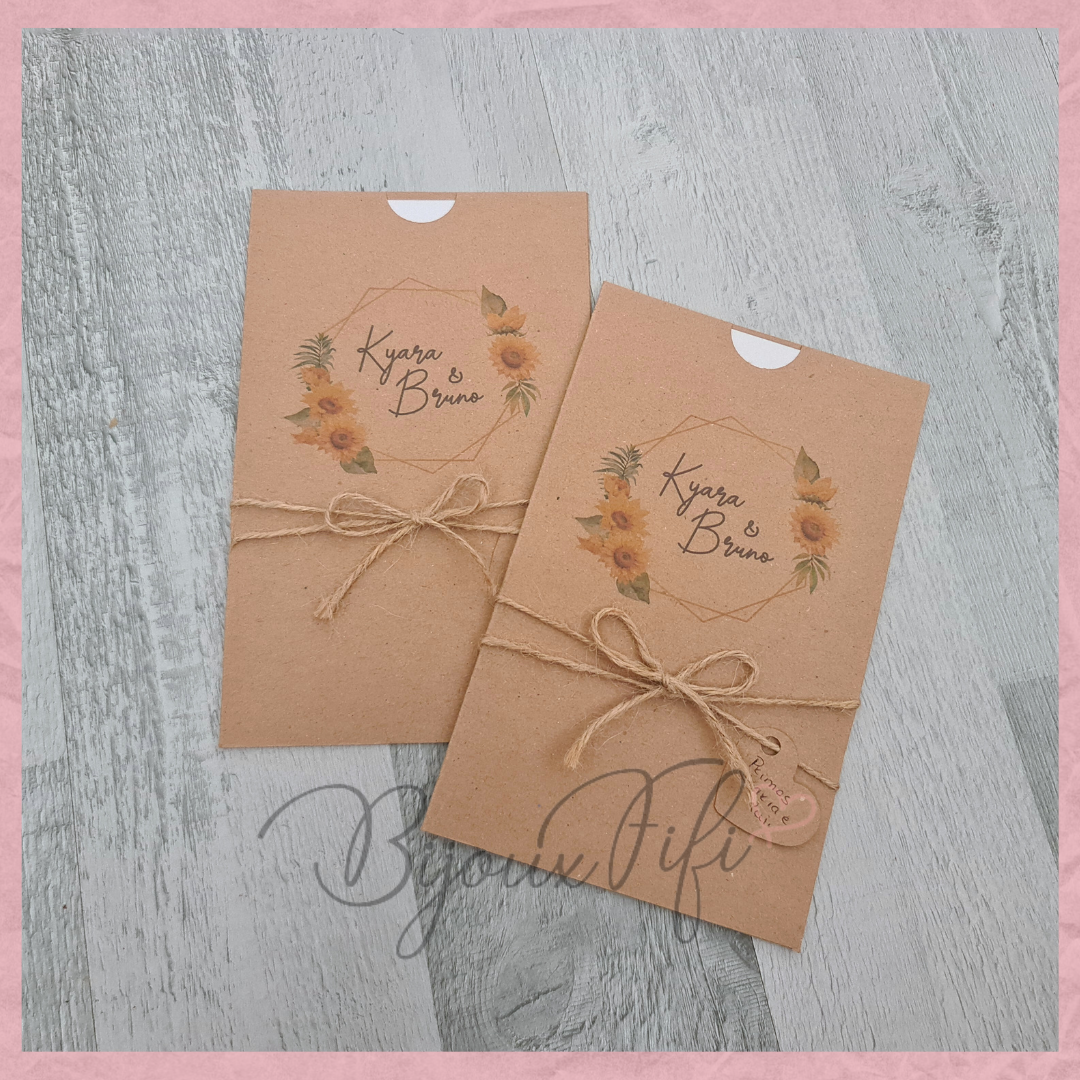 Convite Wedding "Girassol" MB061