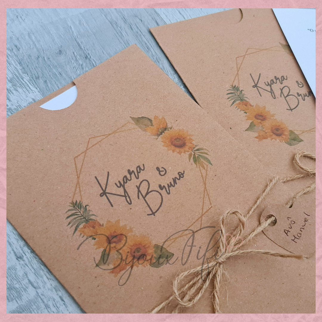 Convite Wedding "Girassol" MB061