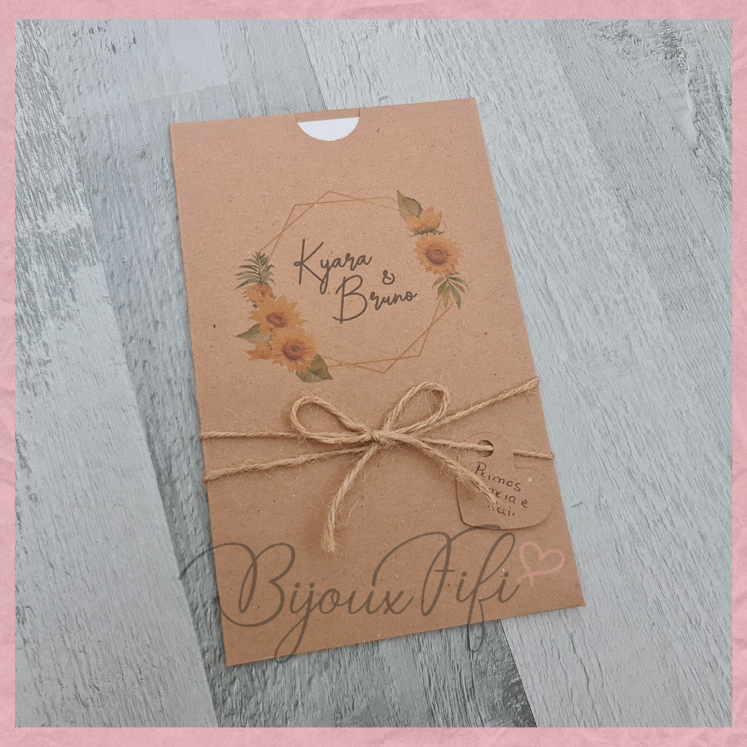 Convite Wedding "Girassol" MB061