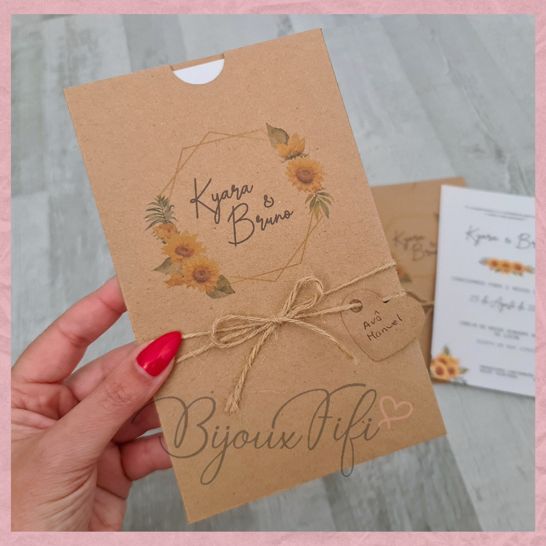 Convite Wedding "Girassol" MB061