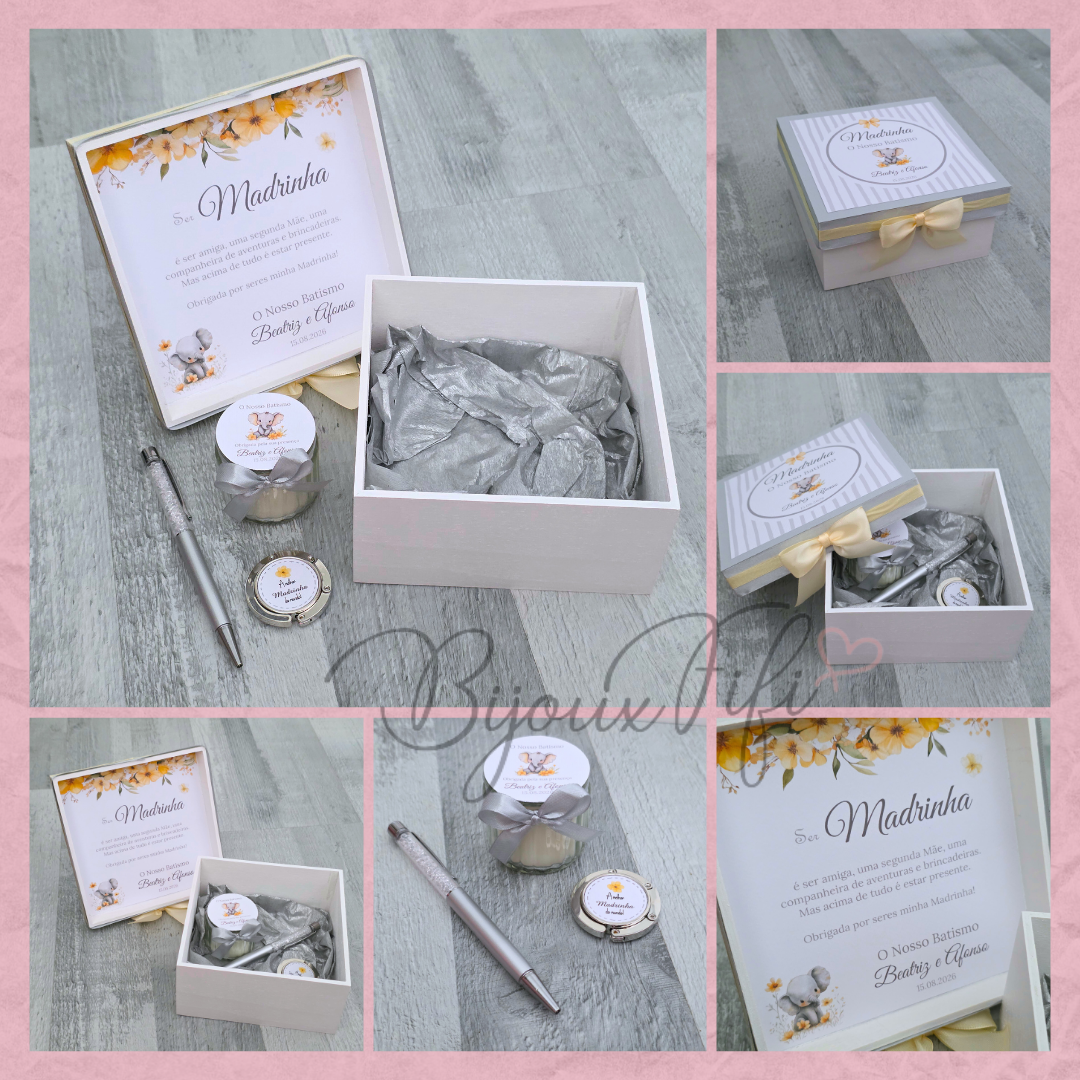 Caixa Oferta Madrinha/Avó/Mãe "Elephant"