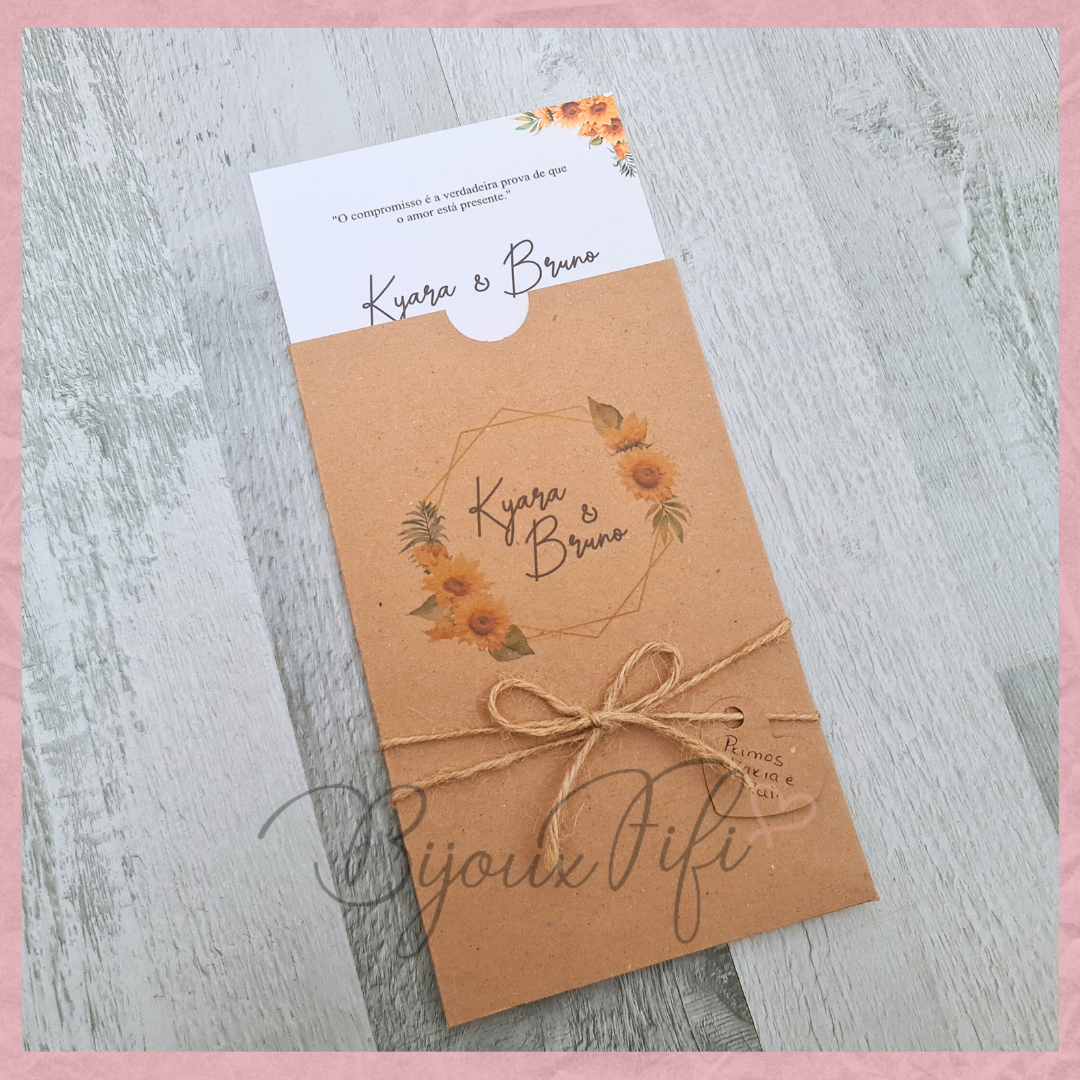 Convite Wedding "Girassol" MB061