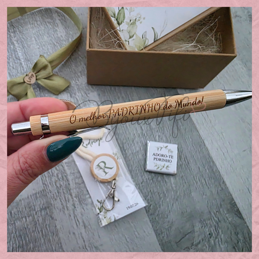 Caixa Oferta Padrinho/Avô/Pai "Greenery"