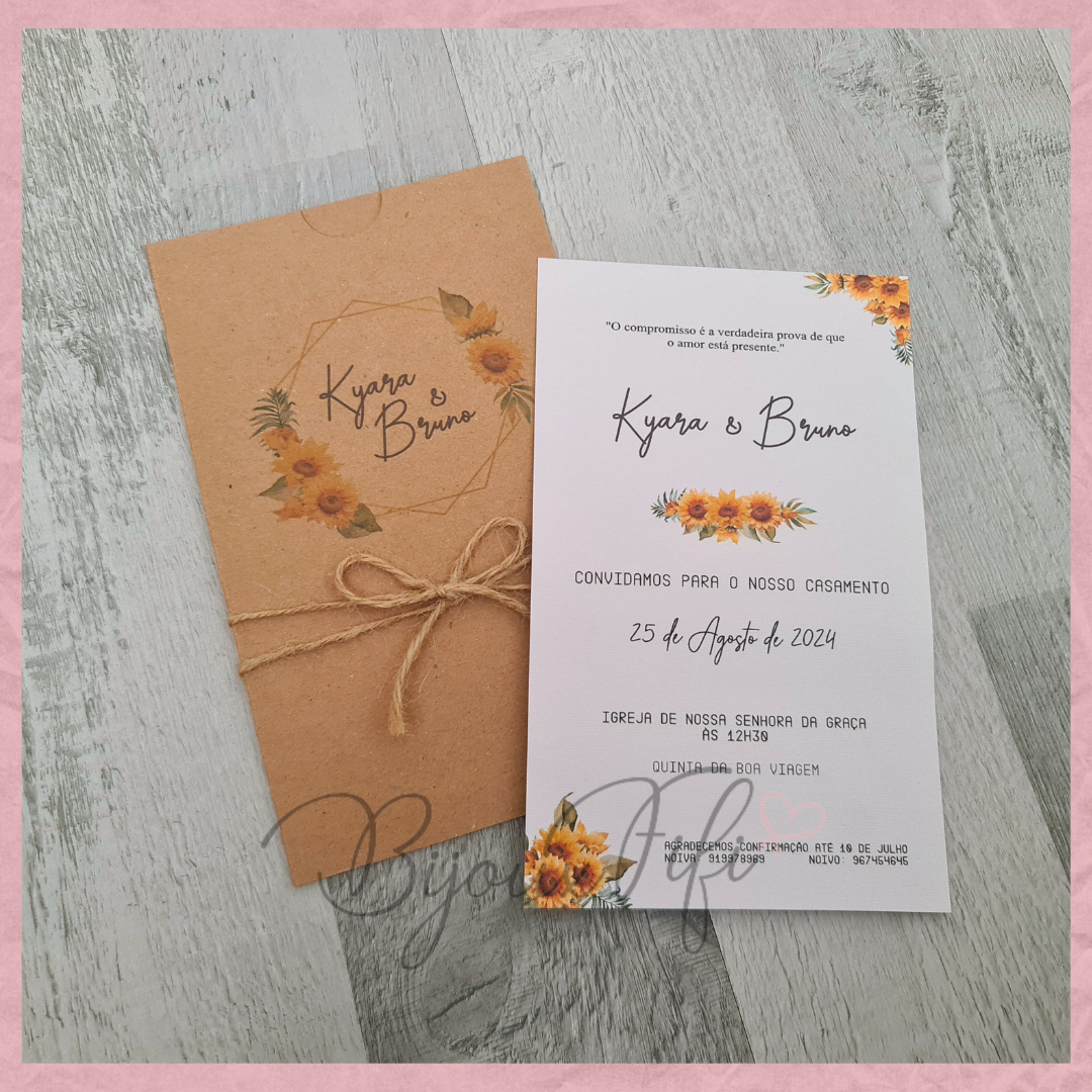 Convite Wedding "Girassol" MB061